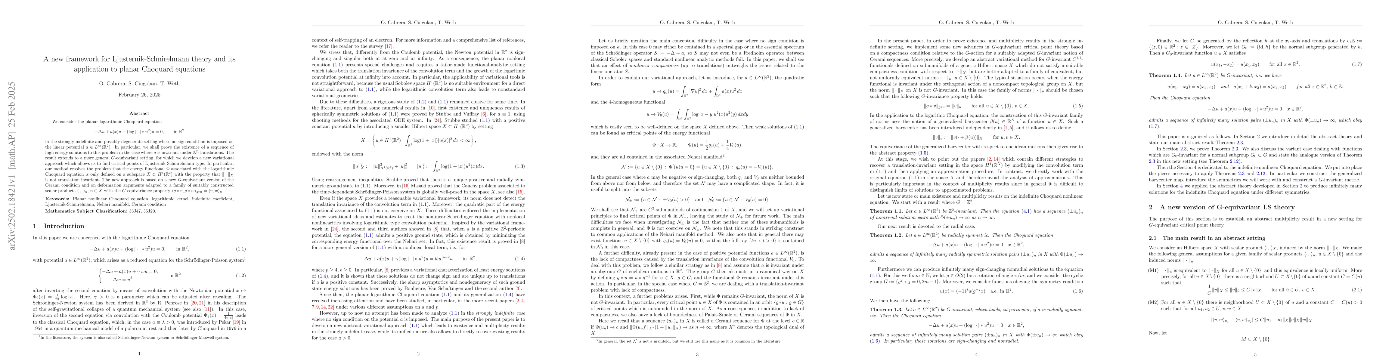 Thumbnail for A new framework for Ljusternik-Schnirelmann theory and its application
  to planar Choquard equations