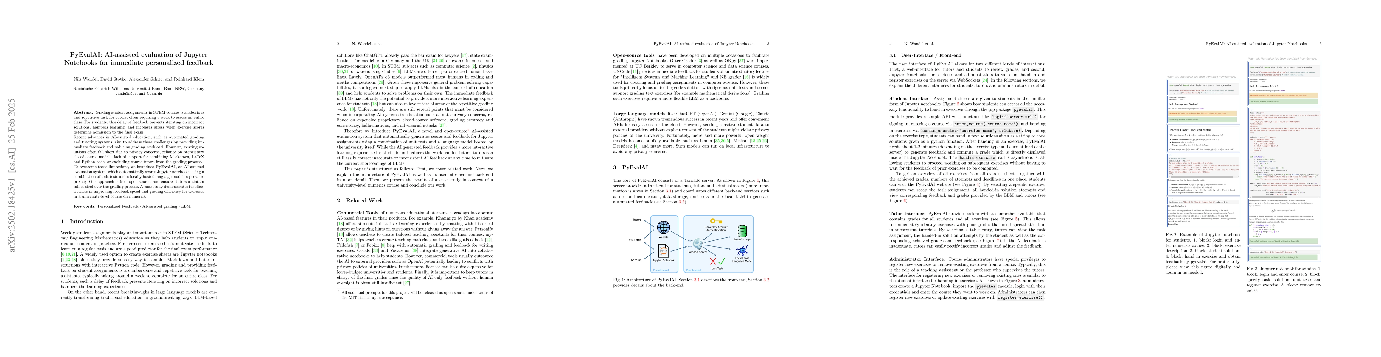 Thumbnail for PyEvalAI: AI-assisted evaluation of Jupyter Notebooks for immediate
  personalized feedback