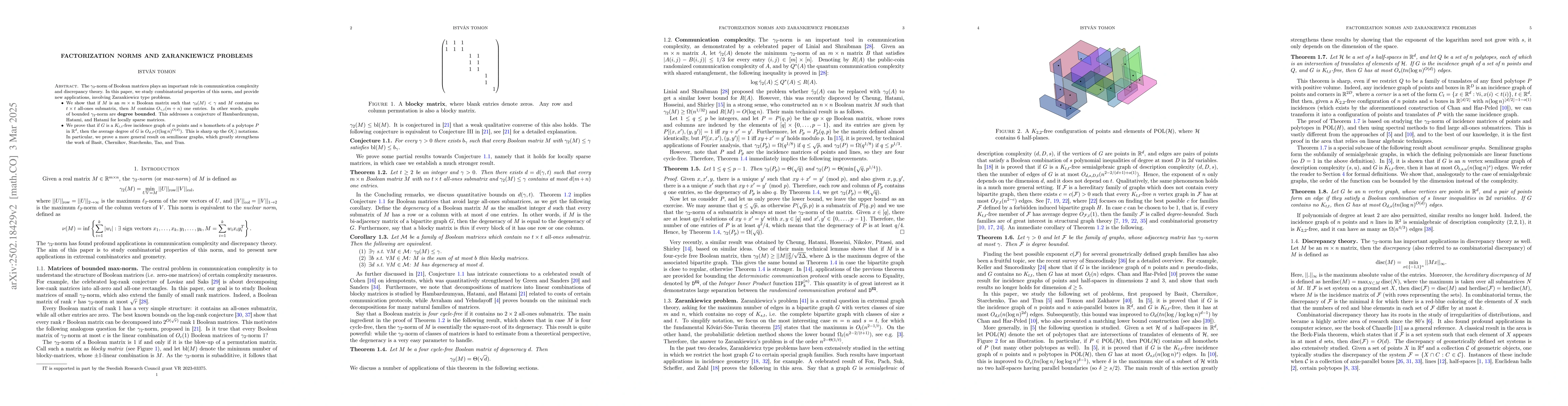 Thumbnail for Factorization norms and Zarankiewicz problems
