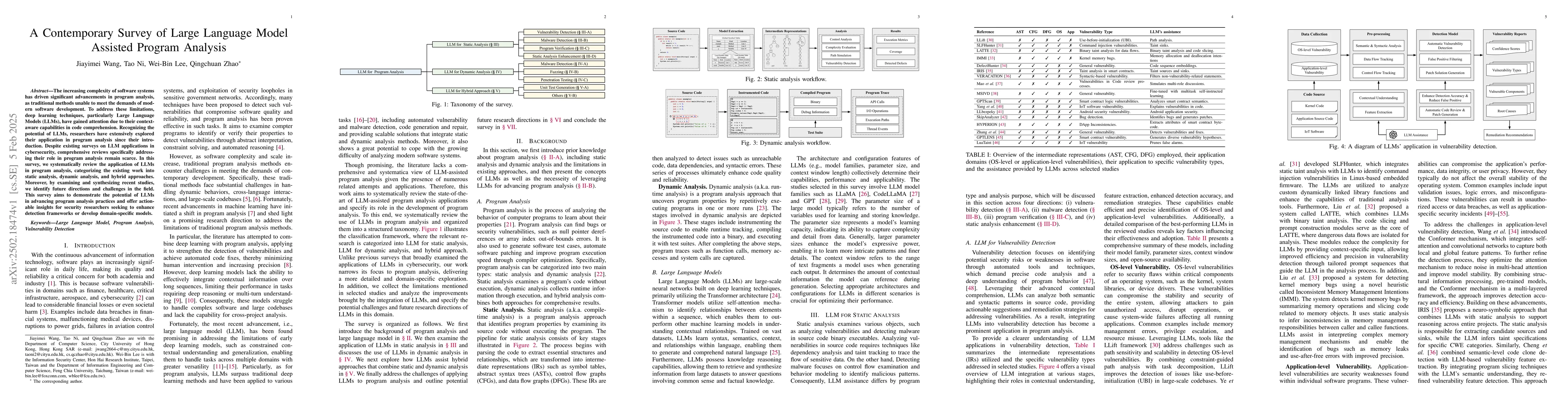Thumbnail for A Contemporary Survey of Large Language Model Assisted Program Analysis