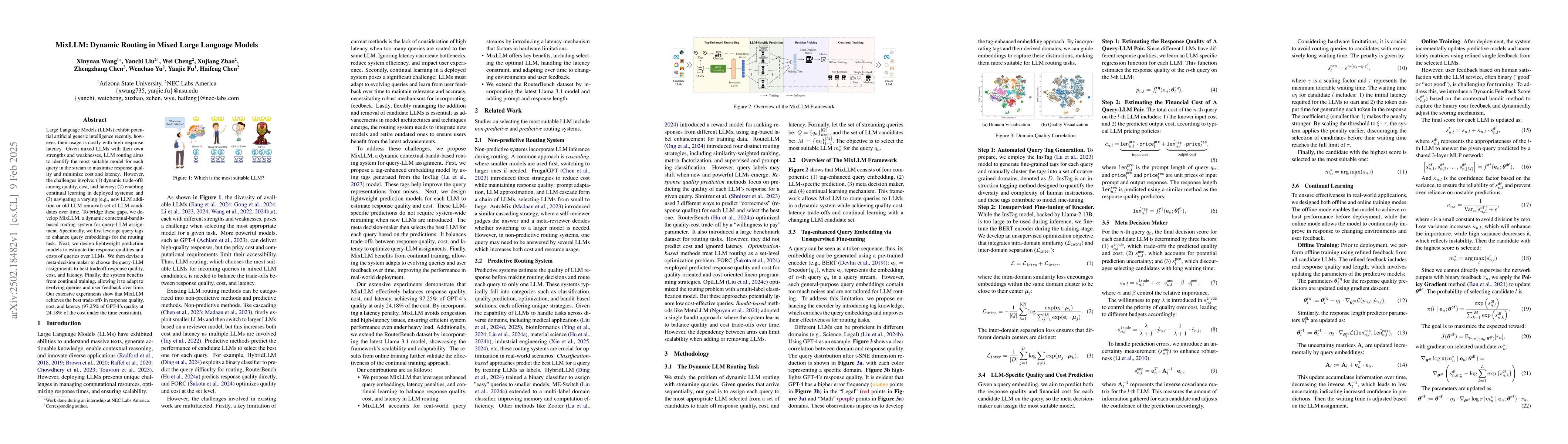 Thumbnail for MixLLM: Dynamic Routing in Mixed Large Language Models
