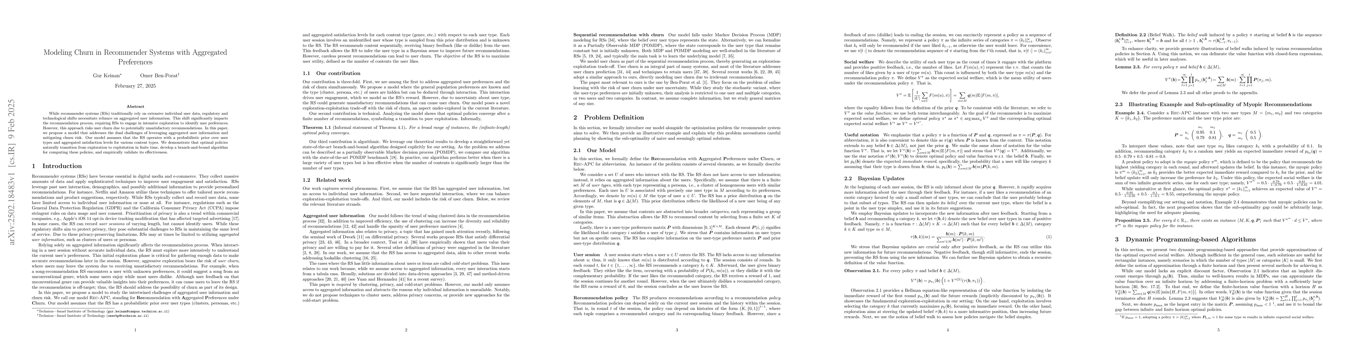Thumbnail for Modeling Churn in Recommender Systems with Aggregated Preferences