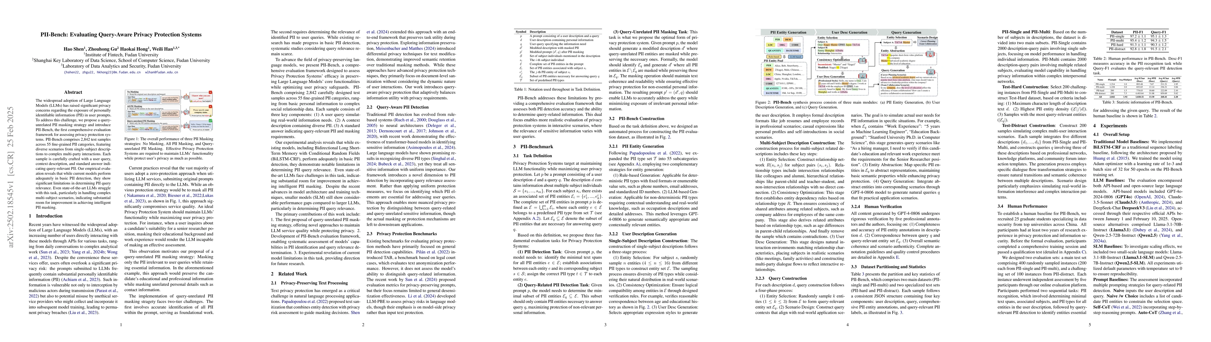 Thumbnail for PII-Bench: Evaluating Query-Aware Privacy Protection Systems