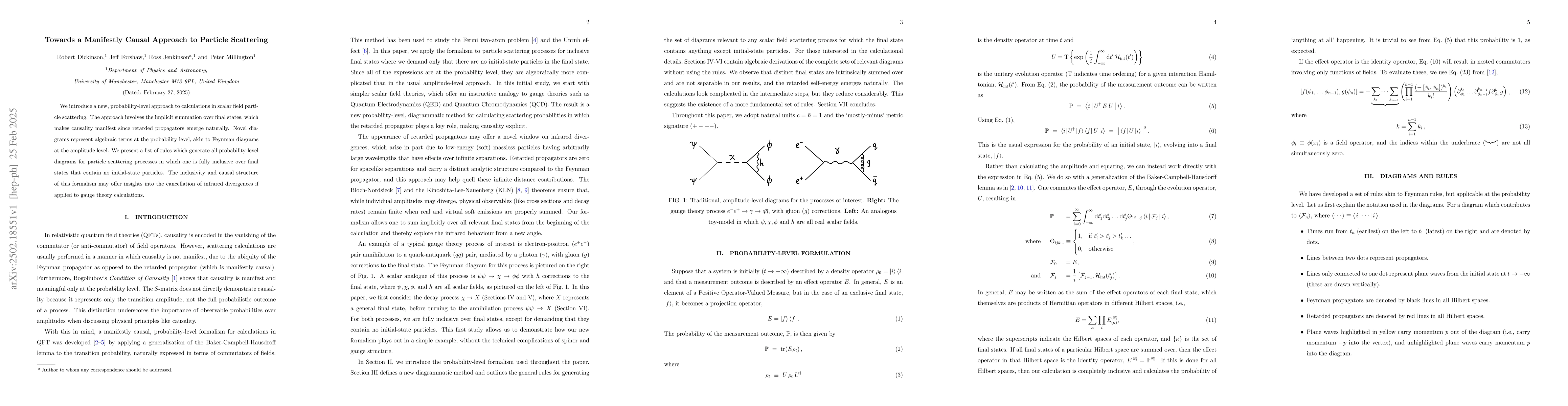 Thumbnail for Towards a Manifestly Causal Approach to Particle Scattering