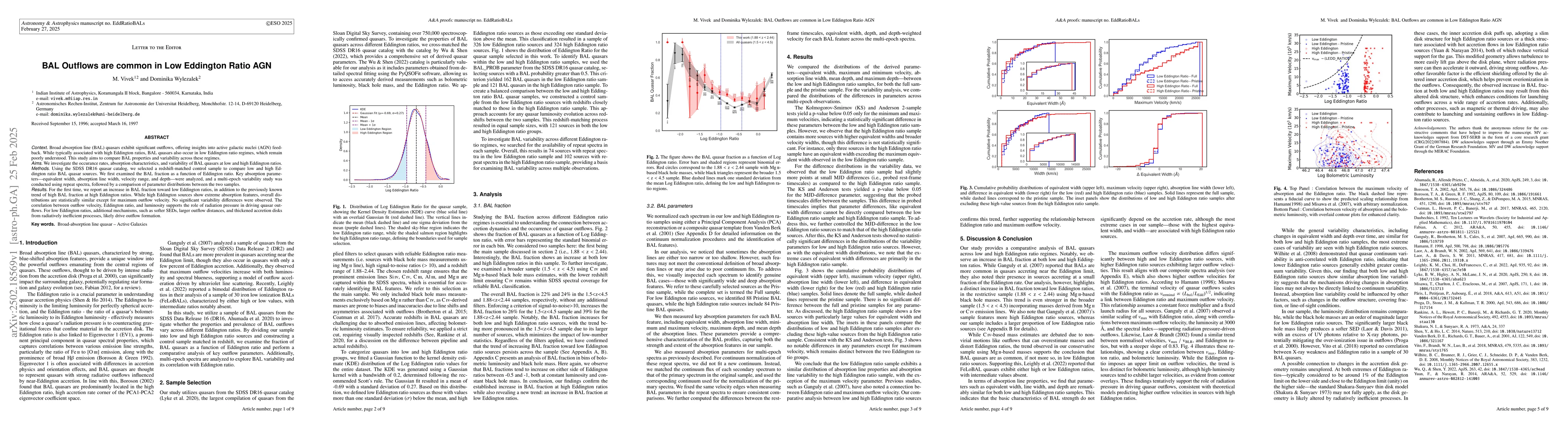 Thumbnail for BAL Outflows are common in Low Eddington Ratio AGN