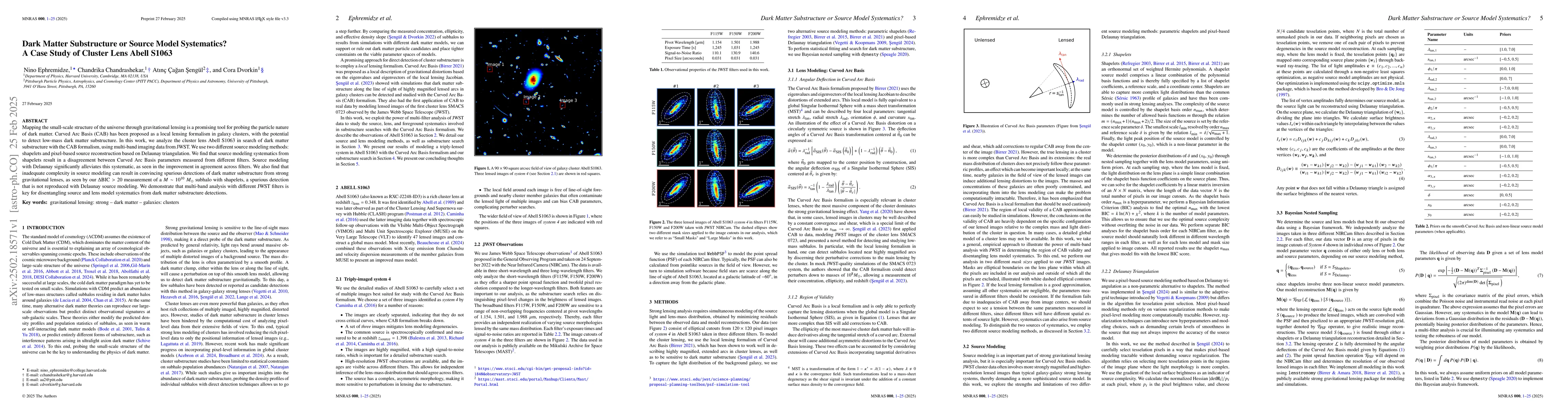 Thumbnail for Dark Matter Substructure or Source Model Systematics? A Case Study of
  Cluster Lens Abell S1063