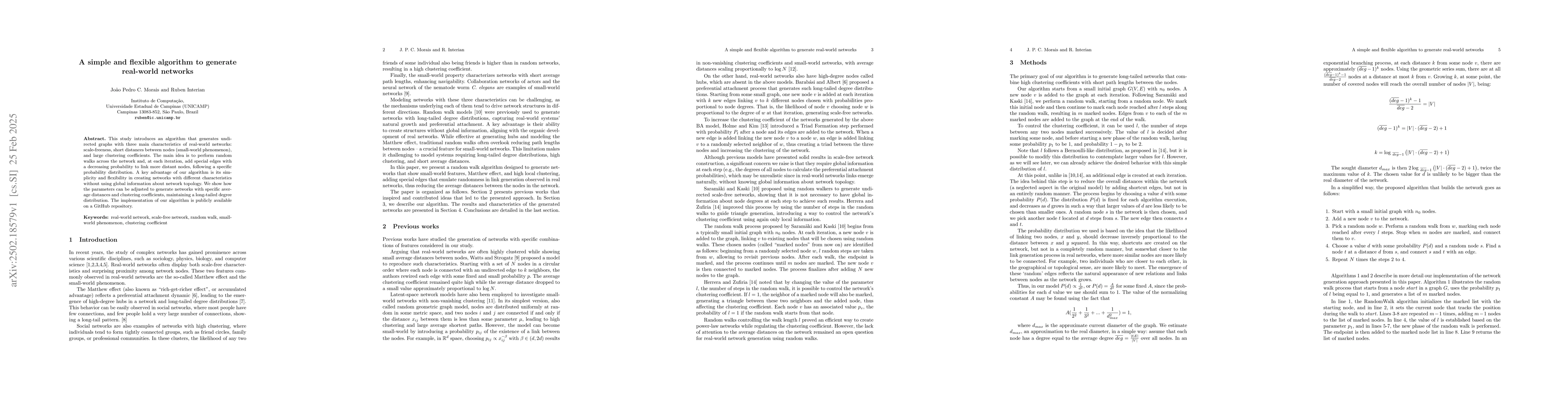 Thumbnail for A simple and flexible algorithm to generate real-world networks