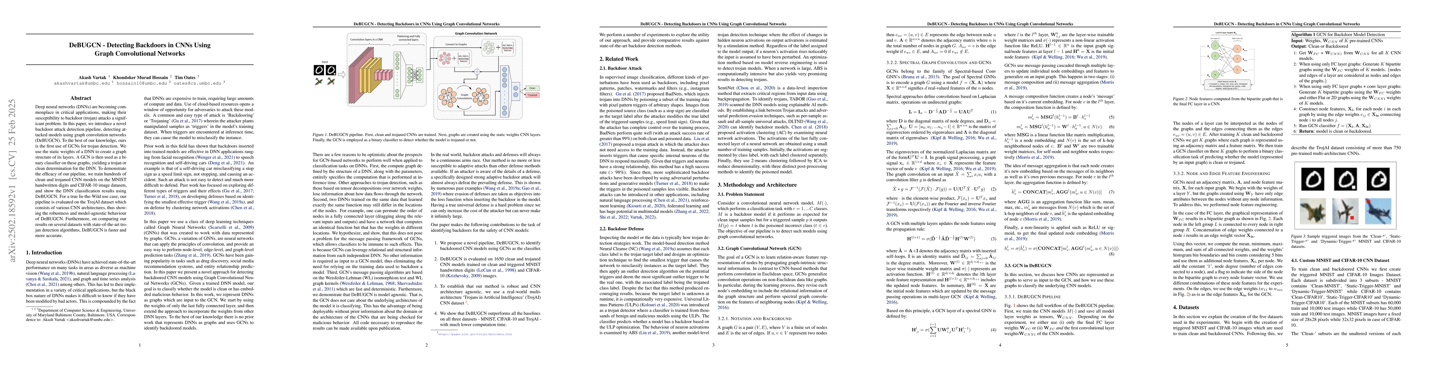 Thumbnail for DeBUGCN -- Detecting Backdoors in CNNs Using Graph Convolutional
  Networks