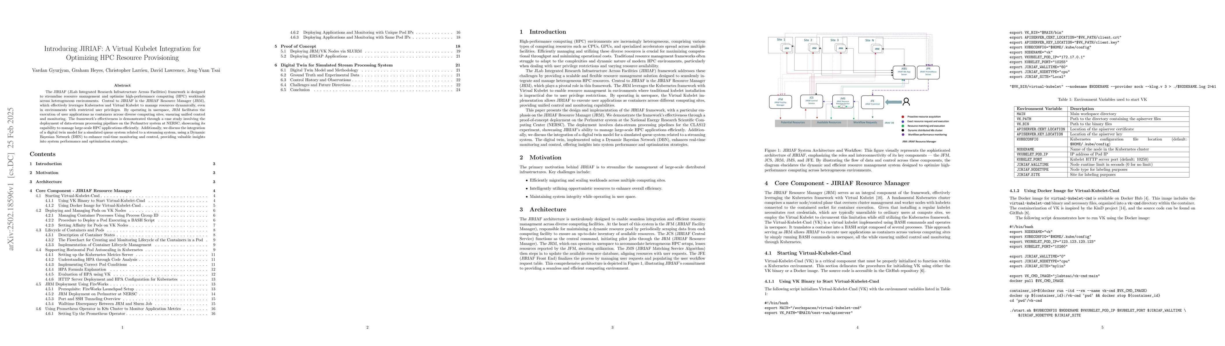 Thumbnail for Introducing JIRIAF: A Virtual Kubelet Integration for Optimizing HPC
  Resource Provisioning