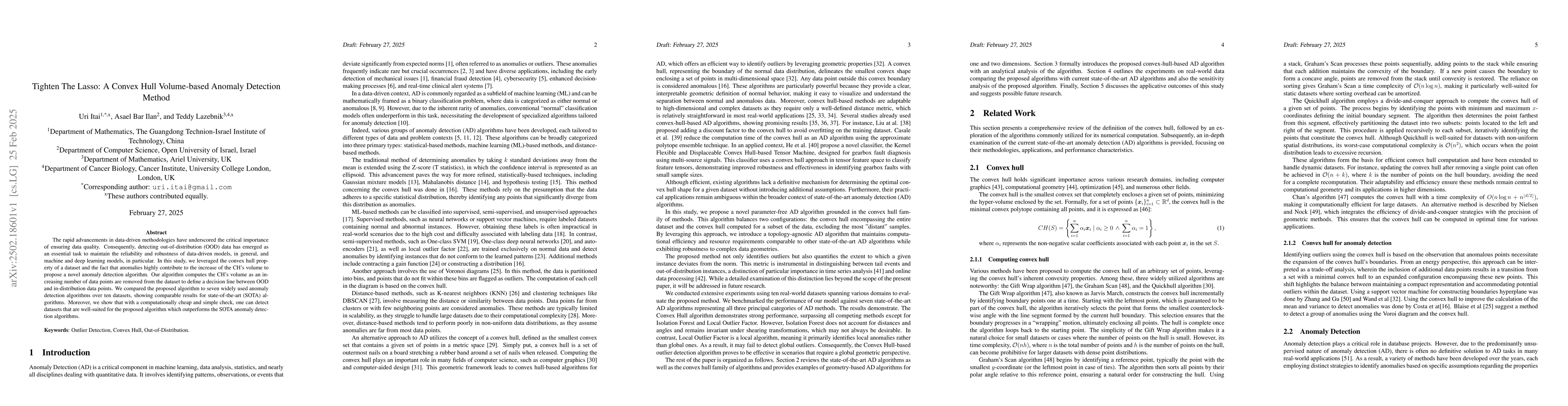 Thumbnail for Tighten The Lasso: A Convex Hull Volume-based Anomaly Detection Method