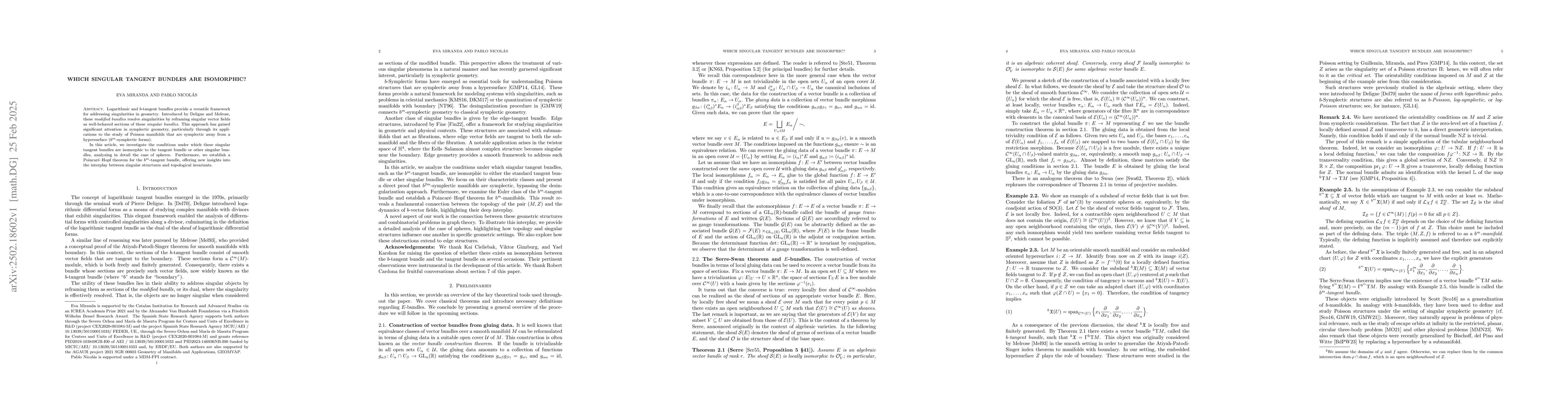Thumbnail for Which singular tangent bundles are isomorphic?