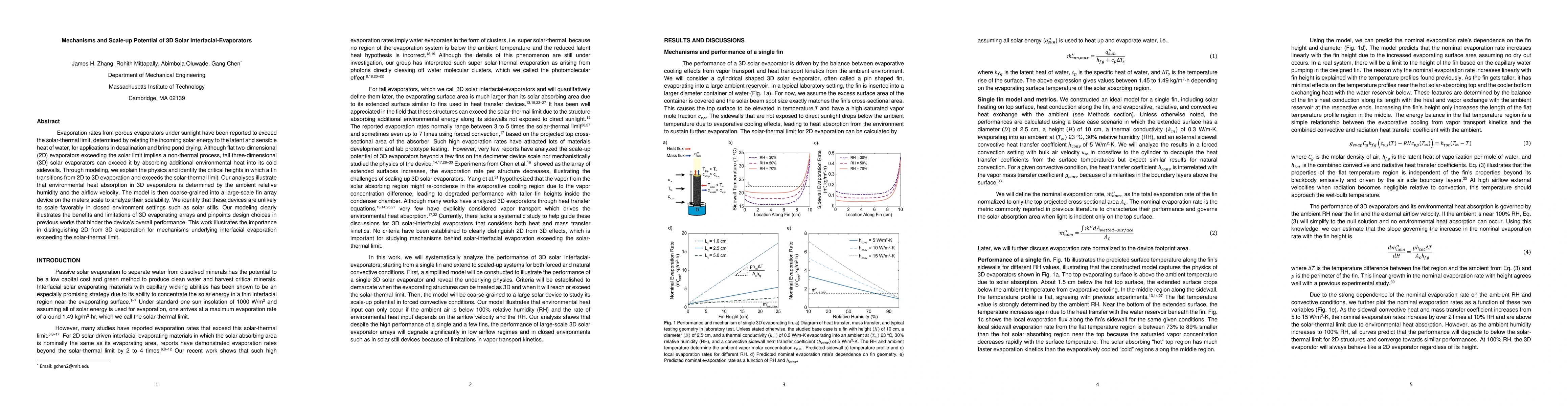 Thumbnail for Mechanisms and Scale-up Potential of 3D Solar Interfacial-Evaporators
