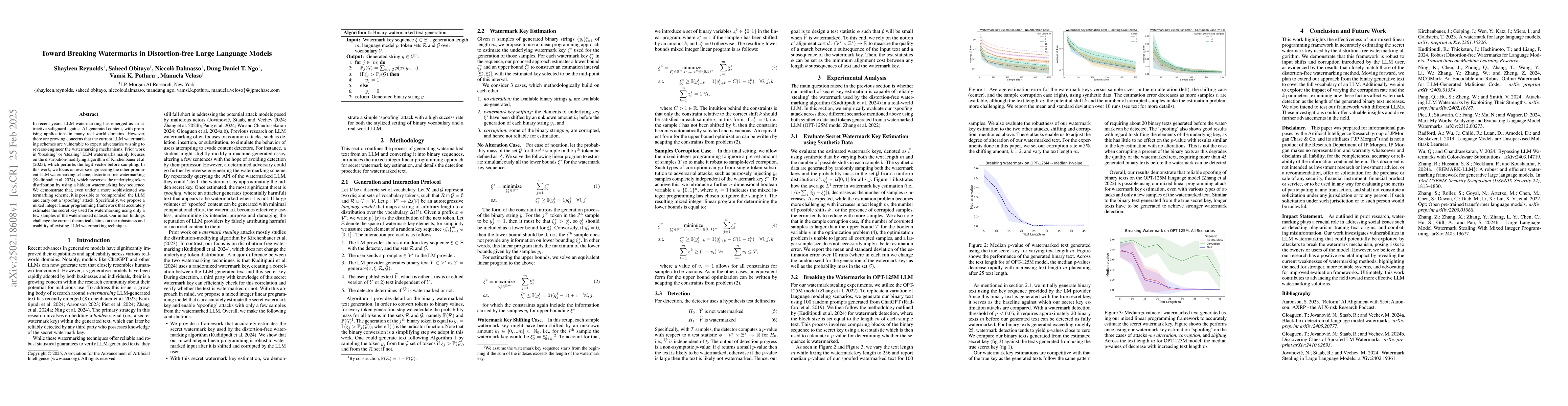 Thumbnail for Toward Breaking Watermarks in Distortion-free Large Language Models