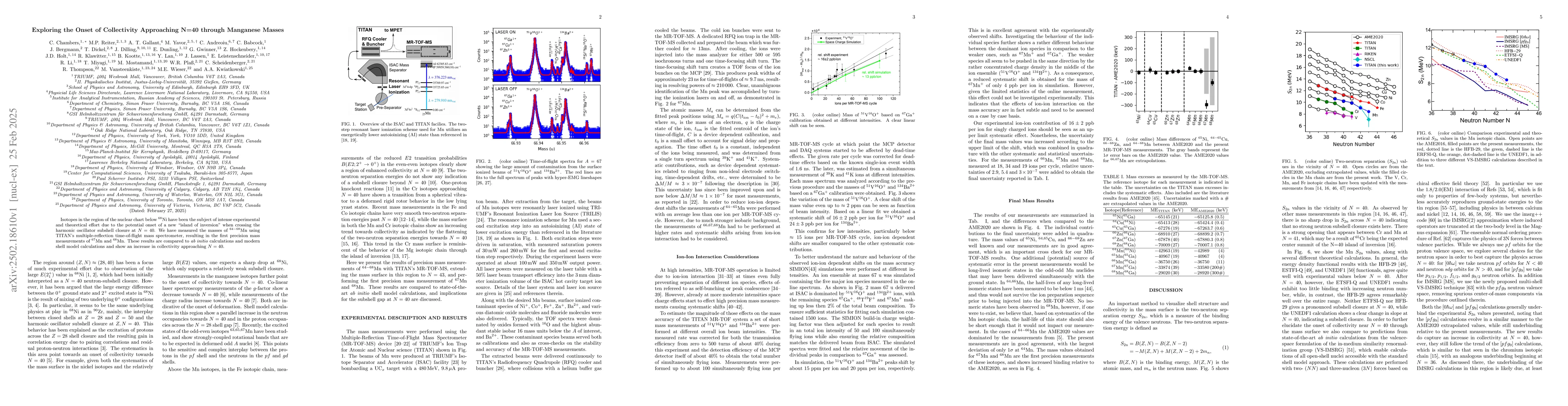 Thumbnail for Exploring the Onset of Collectivity Approaching N=40 through Manganese
  Masses