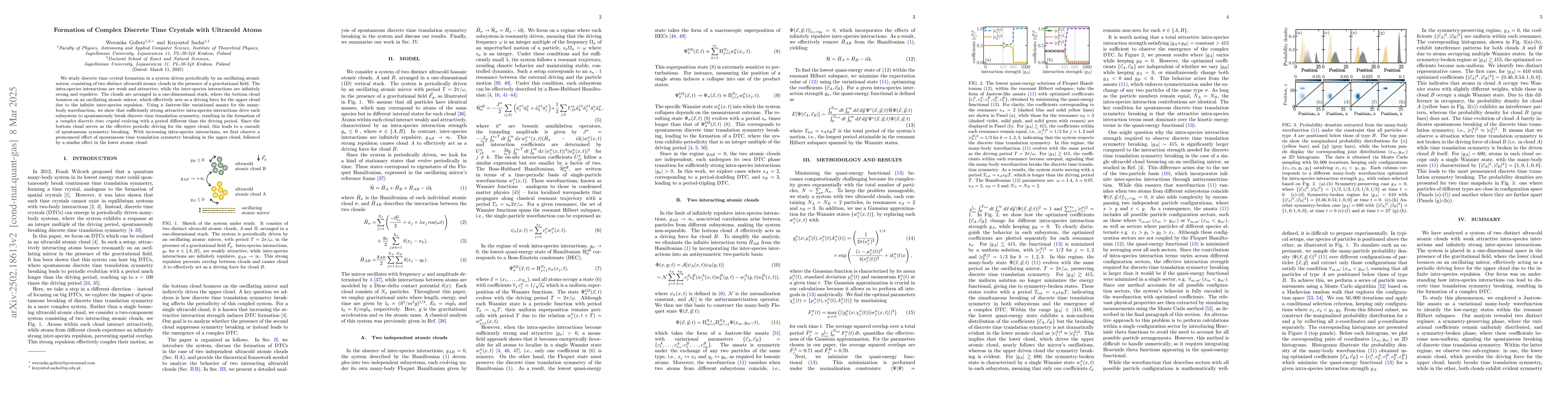 Thumbnail for Formation of Complex Discrete Time Crystals with Ultracold Atoms
