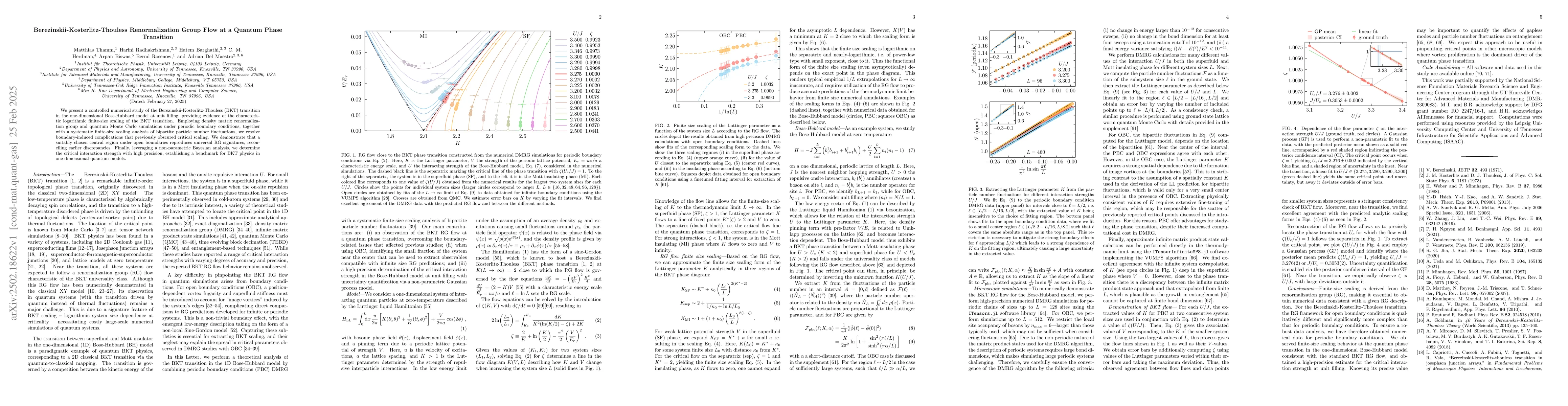 Thumbnail for Berezinskii-Kosterlitz-Thouless Renormalization Group Flow at a Quantum
  Phase Transition