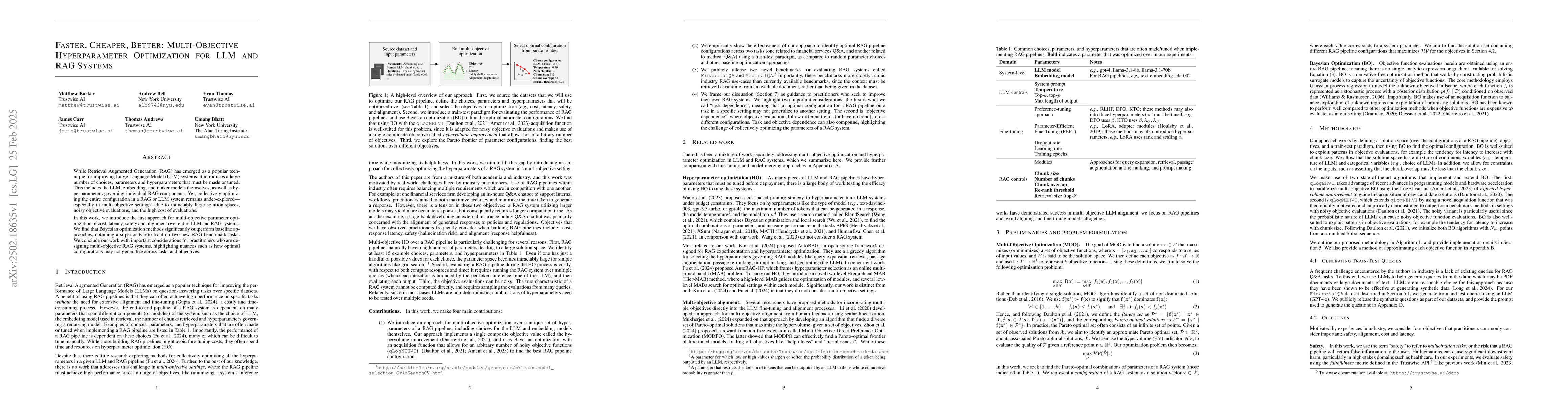 Thumbnail for Faster, Cheaper, Better: Multi-Objective Hyperparameter Optimization for
  LLM and RAG Systems