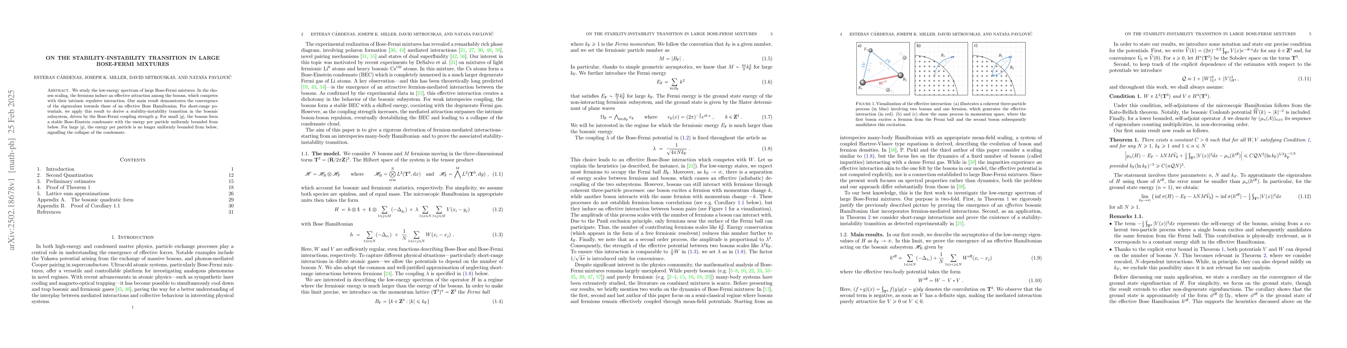 Thumbnail for On the stability-instability transition in large Bose-Fermi mixtures