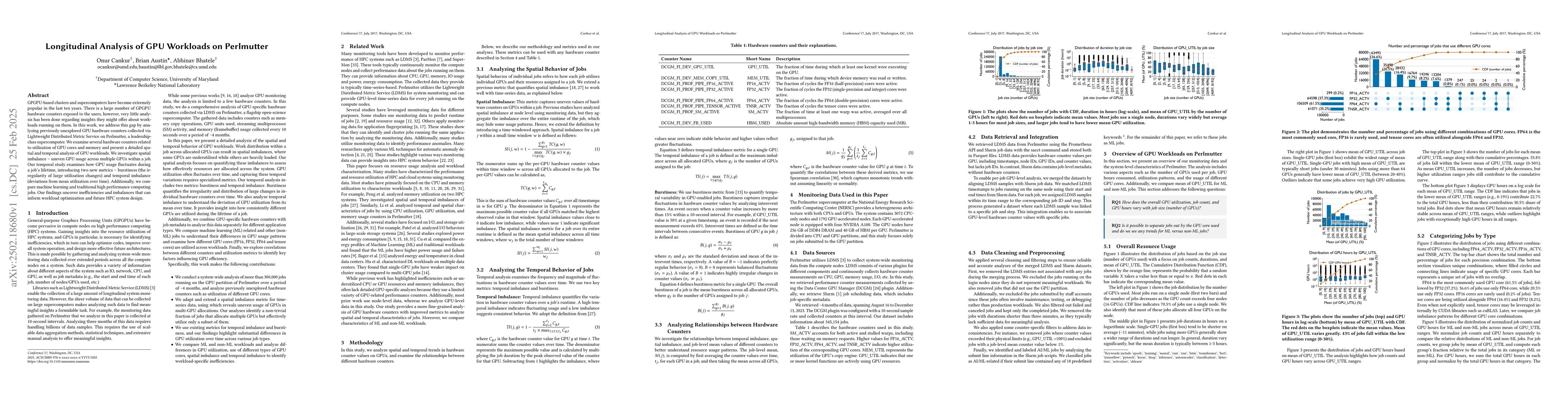 Thumbnail for Longitudinal Analysis of GPU Workloads on Perlmutter