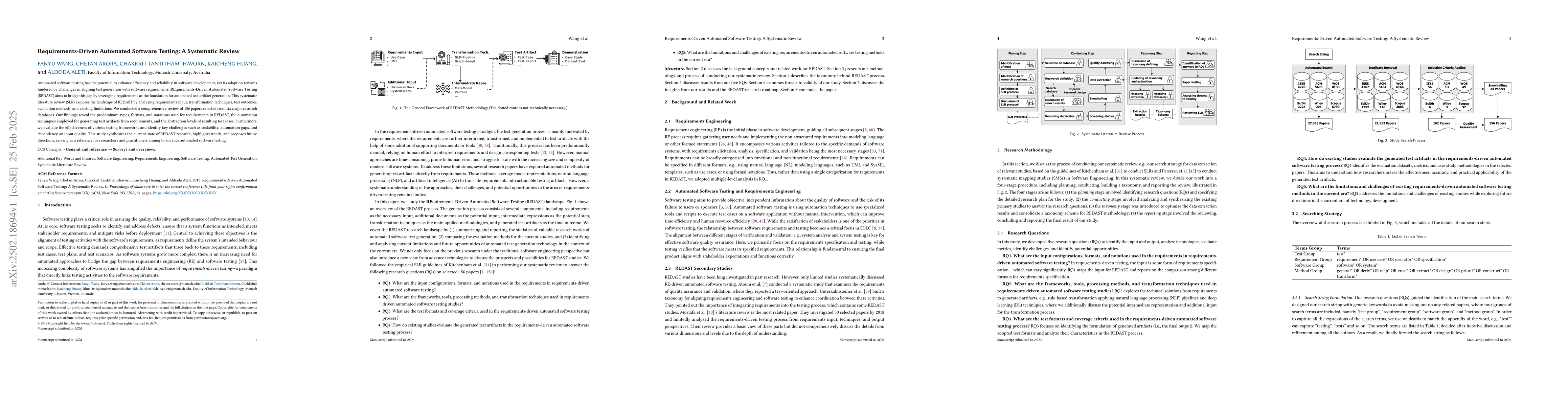 Thumbnail for Requirements-Driven Automated Software Testing: A Systematic Review