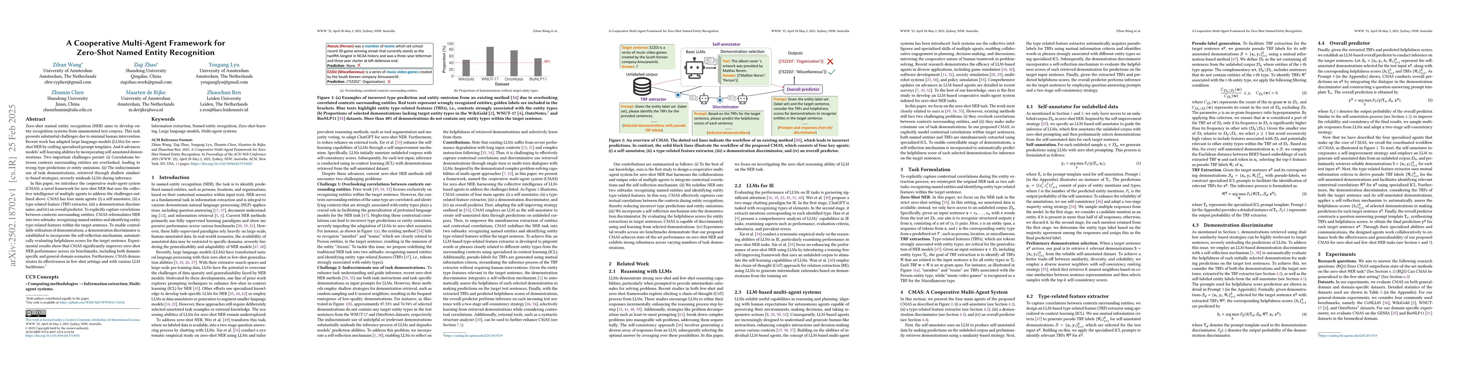 Thumbnail for A Cooperative Multi-Agent Framework for Zero-Shot Named Entity
  Recognition