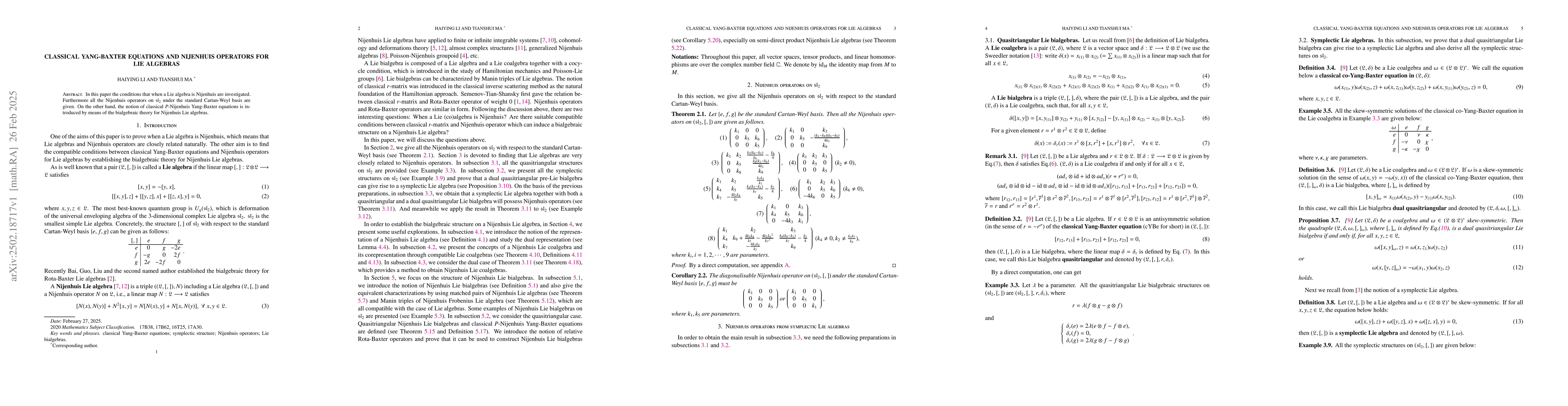 Thumbnail for Classical Yang-Baxter equations and Nijenhuis operators for Lie algebras