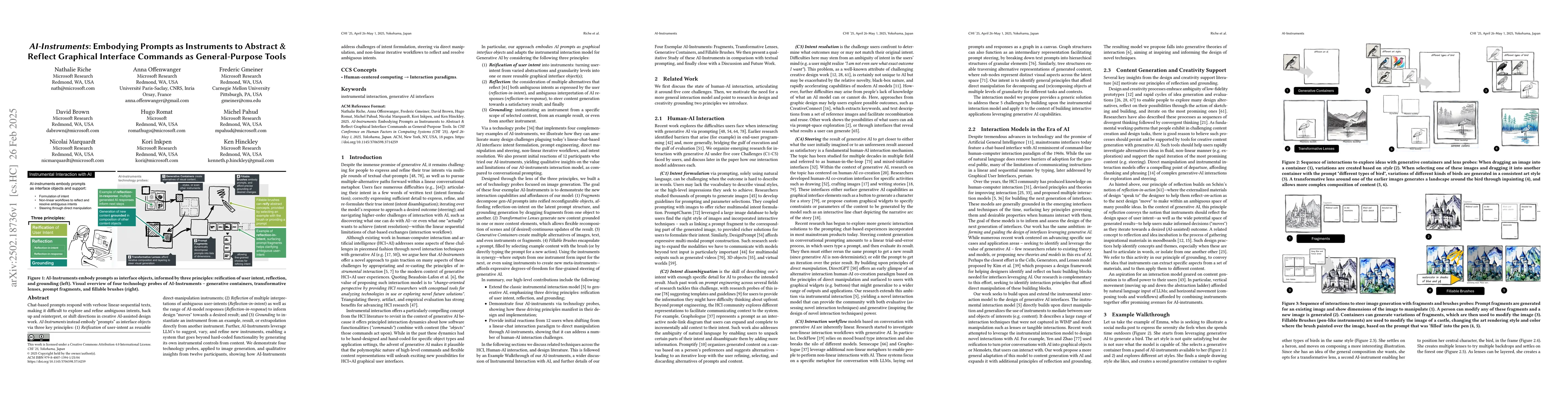 Thumbnail for AI-Instruments: Embodying Prompts as Instruments to Abstract & Reflect
  Graphical Interface Commands as General-Purpose Tools