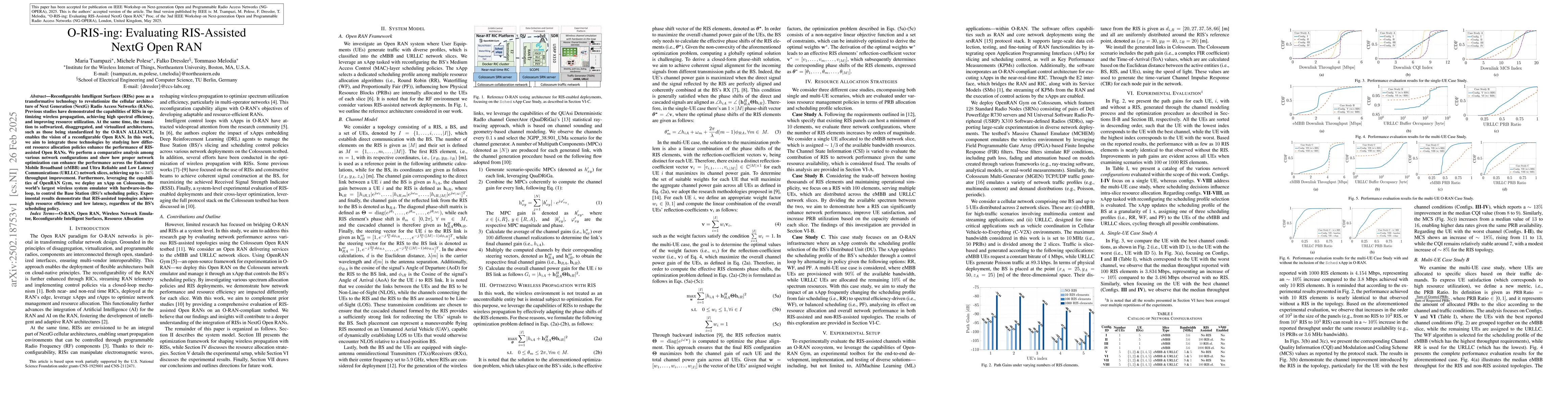 Thumbnail for O-RIS-ing: Evaluating RIS-Assisted NextG Open RAN