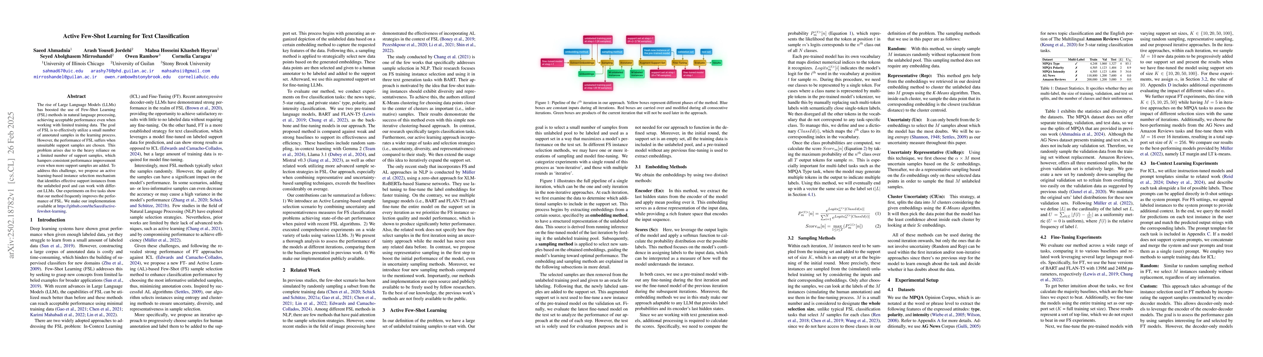Thumbnail for Active Few-Shot Learning for Text Classification