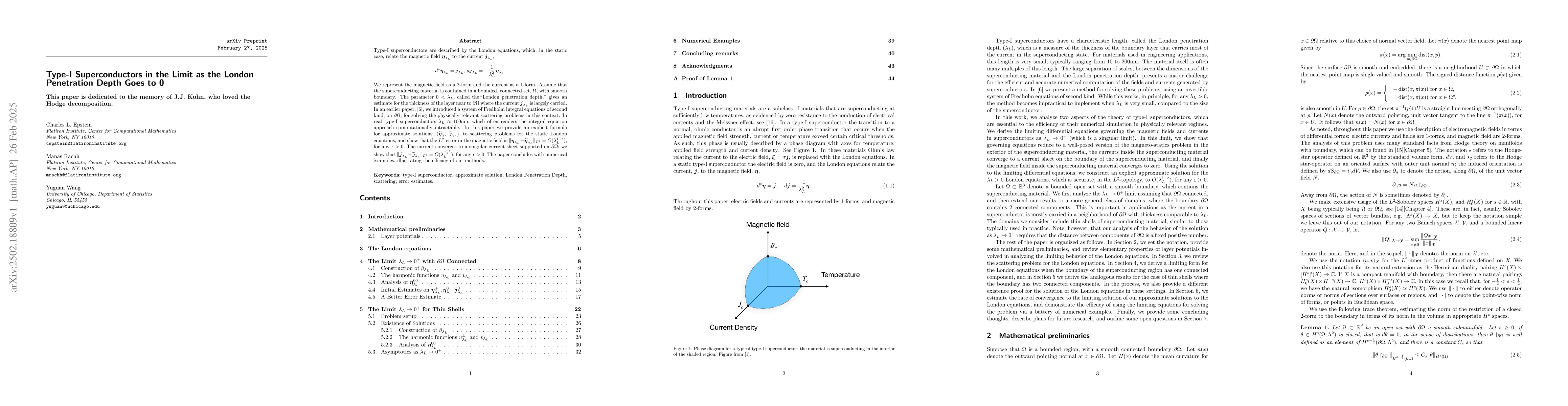 Thumbnail for Type-I Superconductors in the Limit as the London Penetration Depth Goes
  to 0