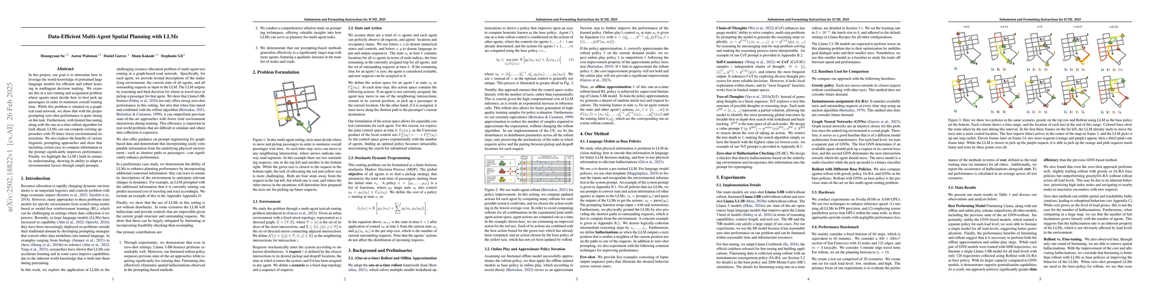 Thumbnail for Data-Efficient Multi-Agent Spatial Planning with LLMs