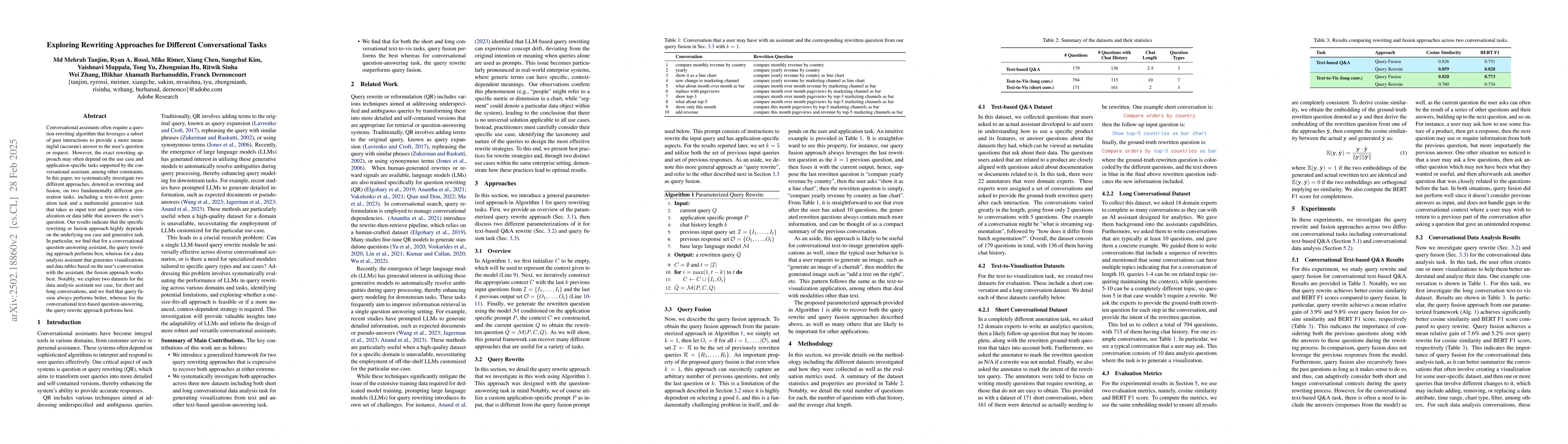 Thumbnail for Exploring Rewriting Approaches for Different Conversational Tasks