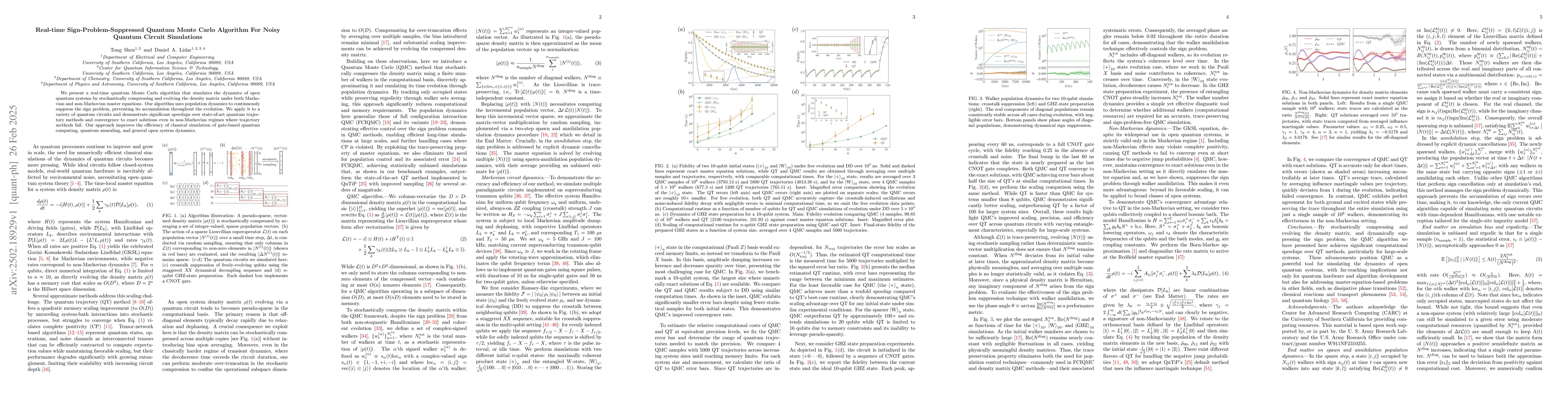 Thumbnail for Real-time Sign-Problem-Suppressed Quantum Monte Carlo Algorithm For
  Noisy Quantum Circuit Simulations
