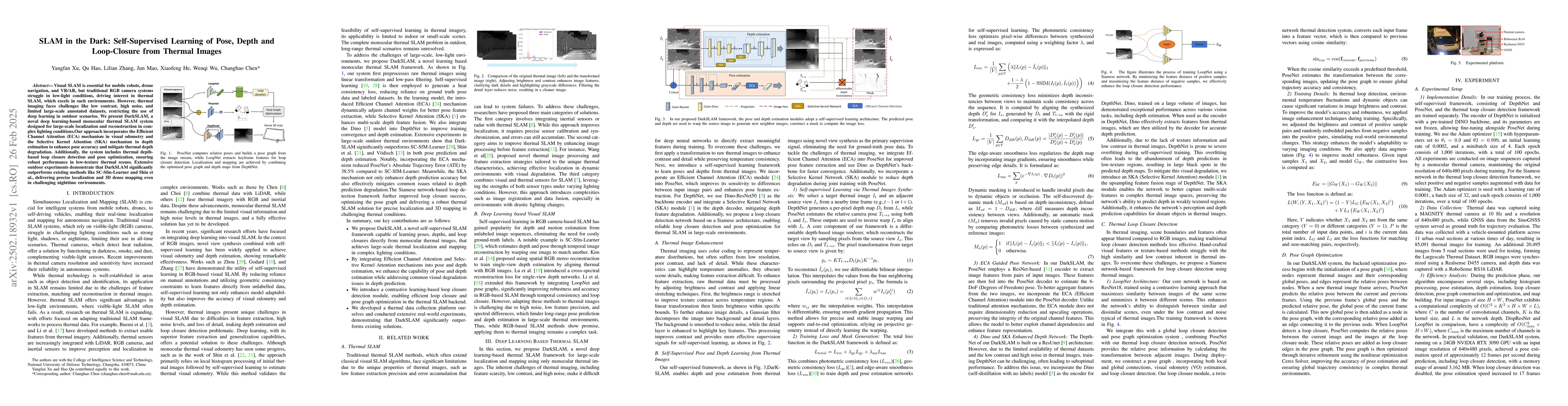 Thumbnail for SLAM in the Dark: Self-Supervised Learning of Pose, Depth and
  Loop-Closure from Thermal Images