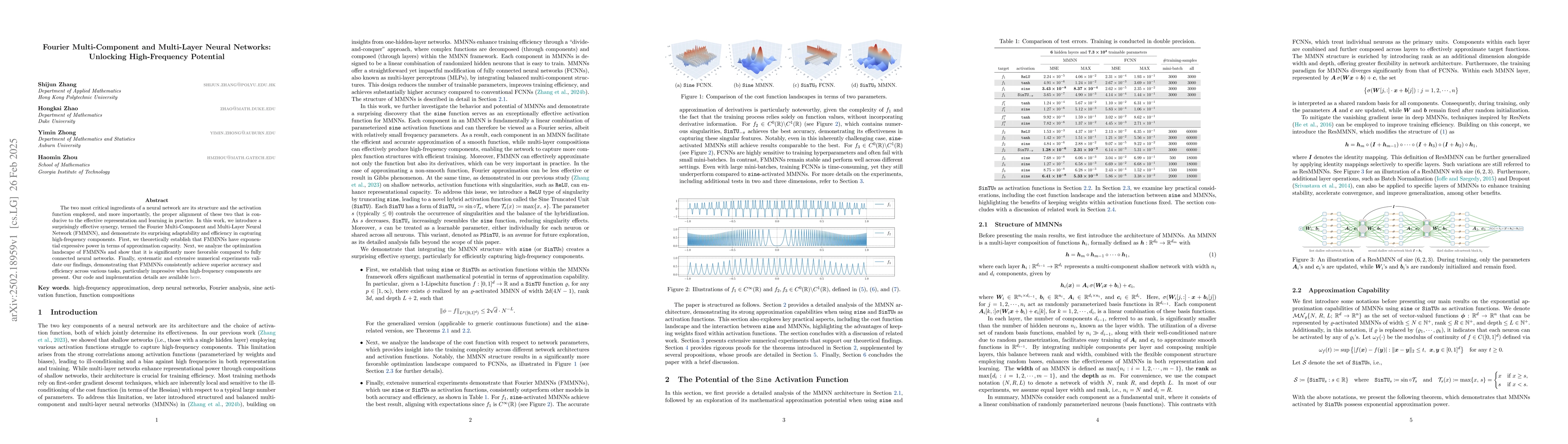 Thumbnail for Fourier Multi-Component and Multi-Layer Neural Networks: Unlocking
  High-Frequency Potential