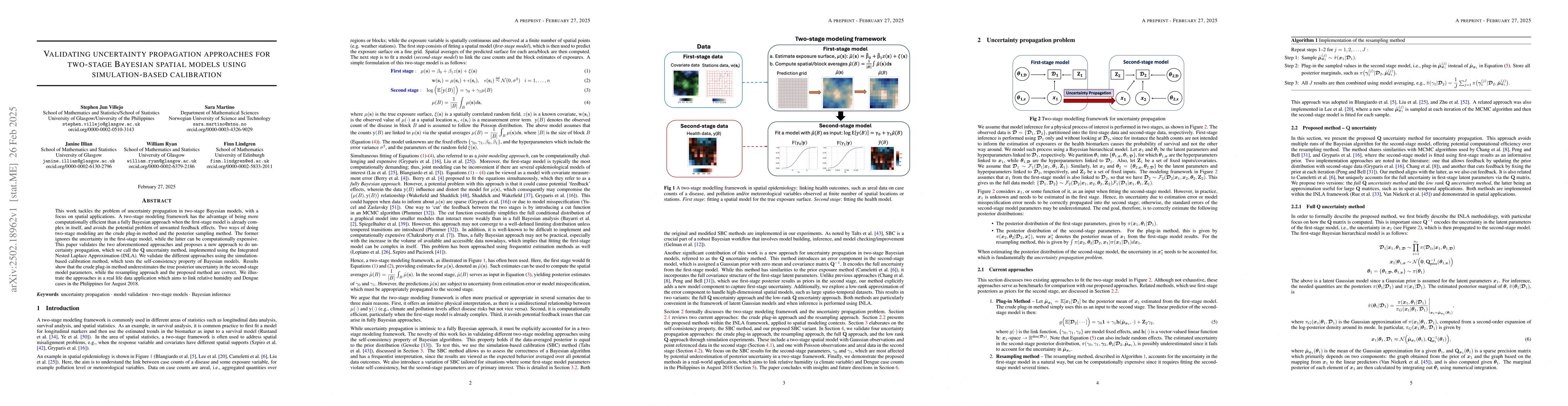 Thumbnail for Validating uncertainty propagation approaches for two-stage Bayesian
  spatial models using simulation-based calibration