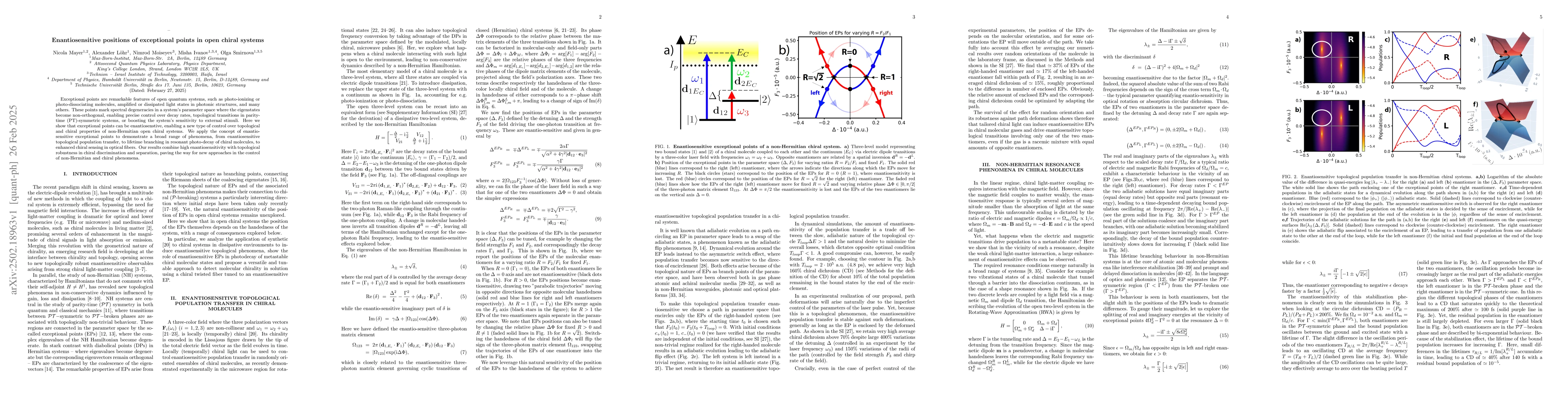 Thumbnail for Enantiosensitive positions of exceptional points in open chiral systems