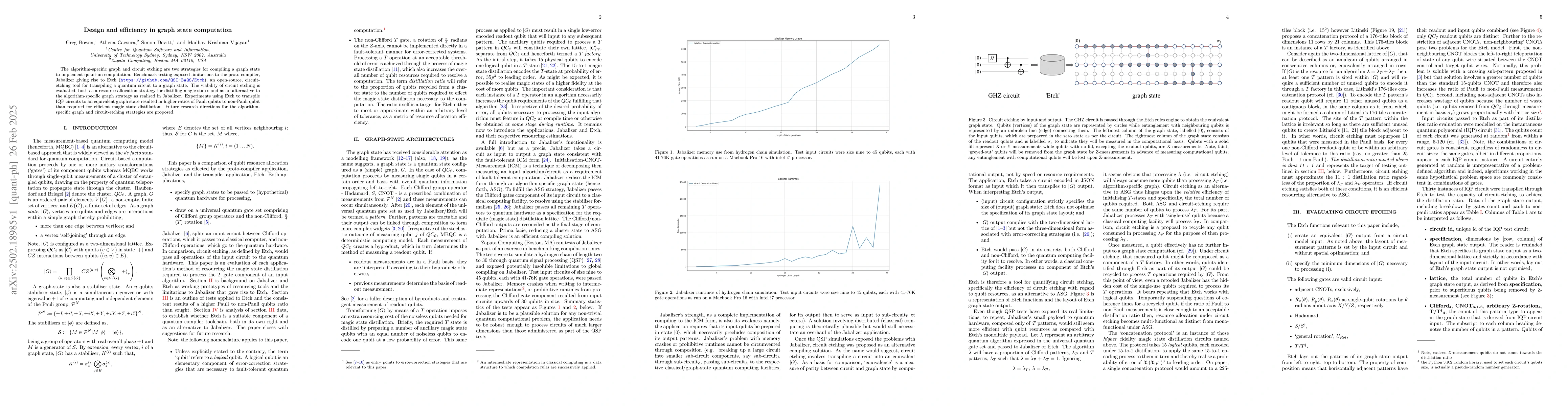 Thumbnail for Design and efficiency in graph-state computation