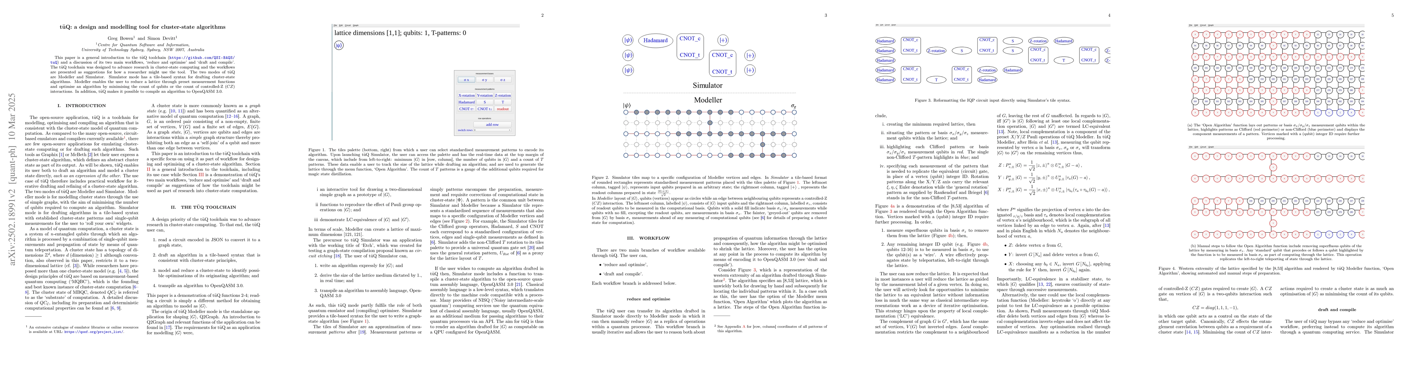 Thumbnail for tūQ: a design and modelling tool for cluster-state algorithms