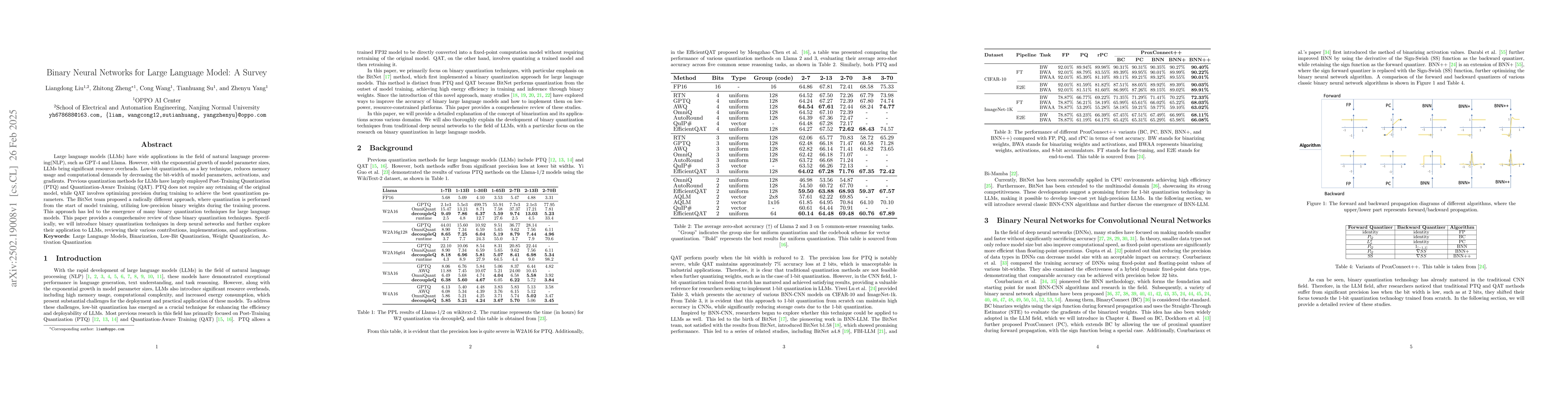 Thumbnail for Binary Neural Networks for Large Language Model: A Survey