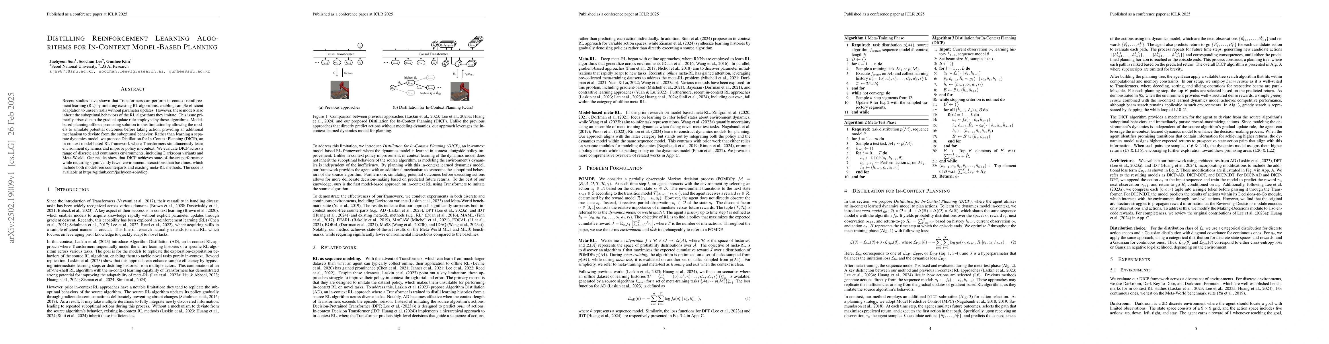 Thumbnail for Distilling Reinforcement Learning Algorithms for In-Context Model-Based
  Planning