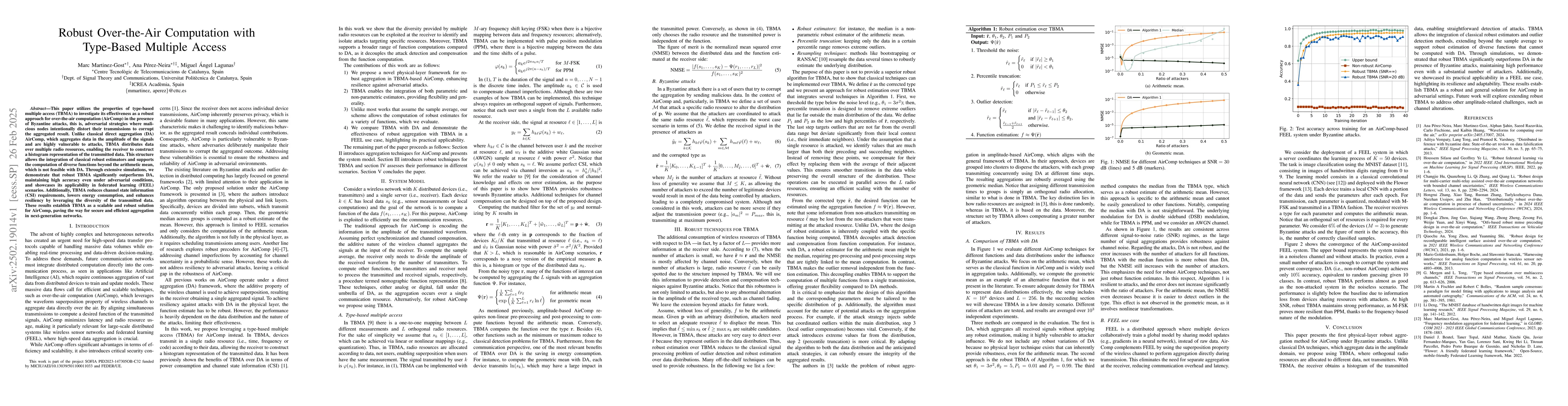 Thumbnail for Robust Over-the-Air Computation with Type-Based Multiple Access