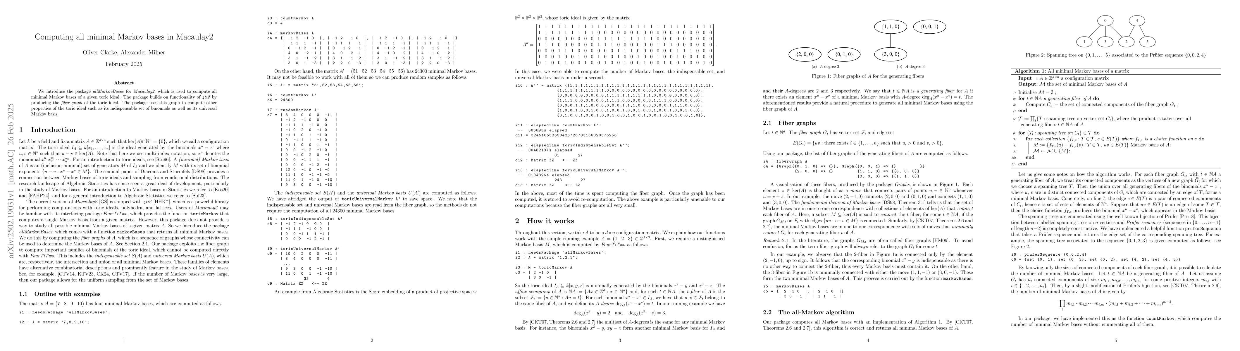 Thumbnail for Computing all minimal Markov bases in Macaulay2