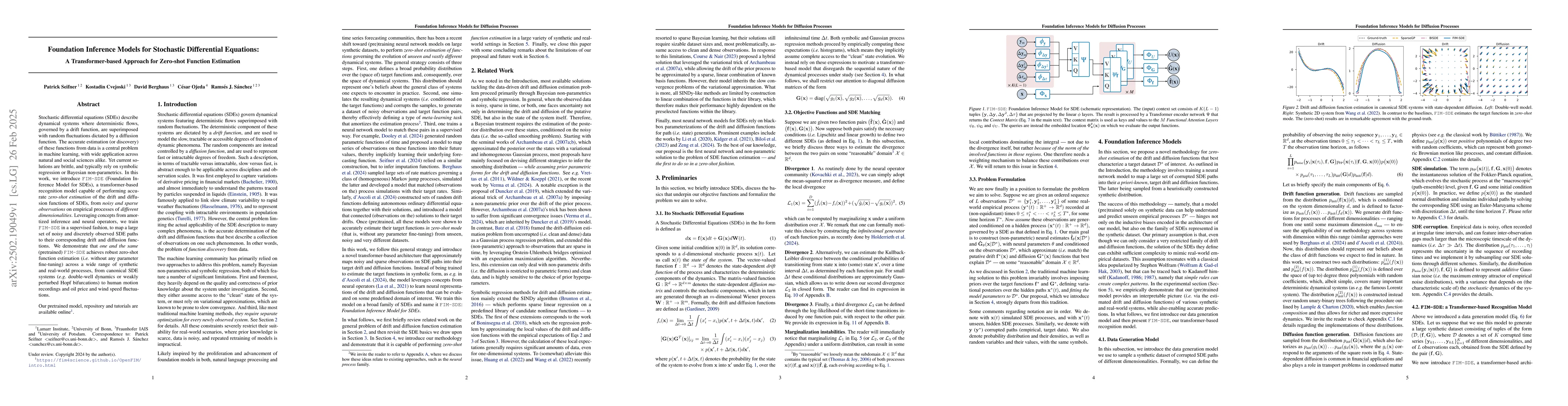 Thumbnail for Foundation Inference Models for Stochastic Differential Equations: A
  Transformer-based Approach for Zero-shot Function Estimation