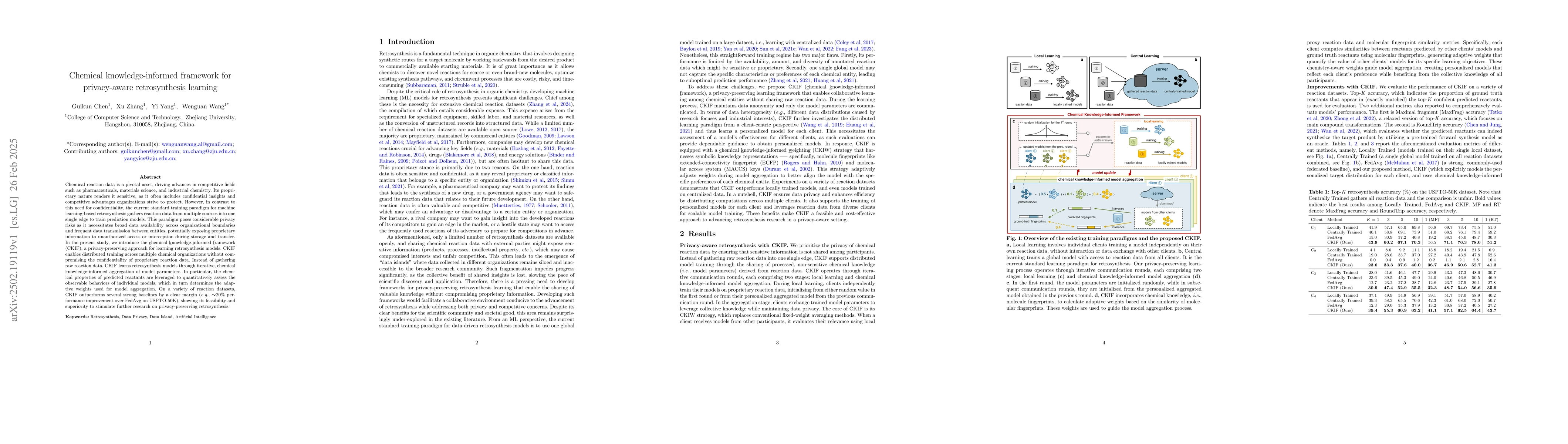 Thumbnail for Chemical knowledge-informed framework for privacy-aware retrosynthesis
  learning