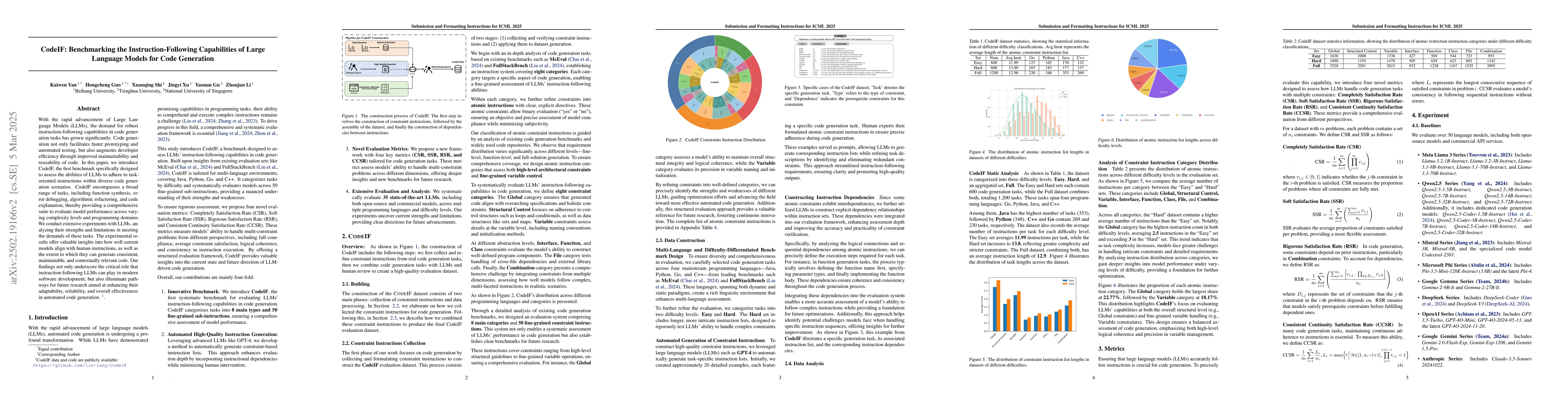 Thumbnail for CodeIF: Benchmarking the Instruction-Following Capabilities of Large
  Language Models for Code Generation