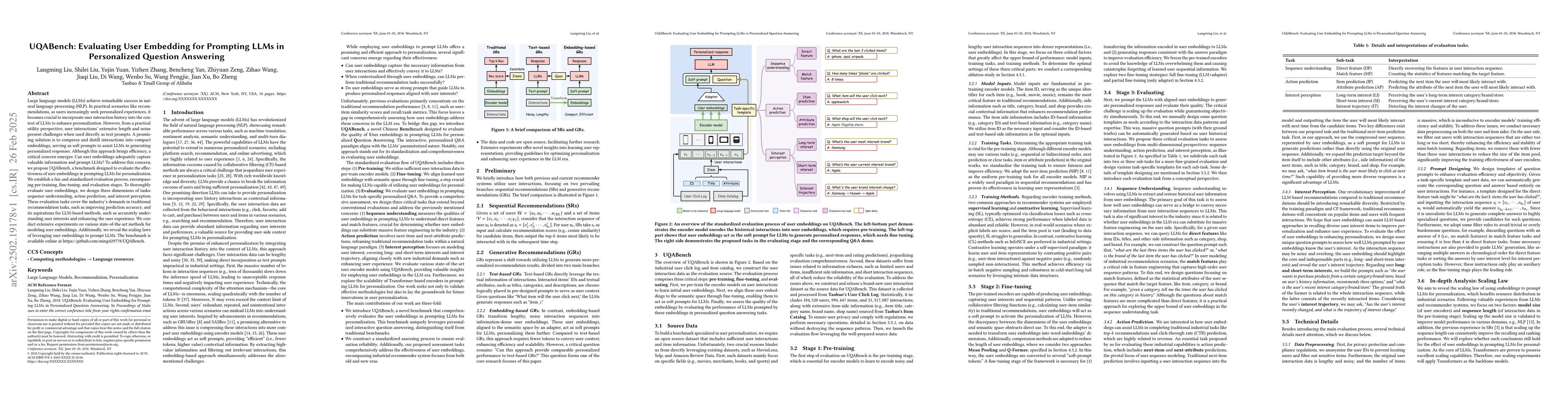 Thumbnail for UQABench: Evaluating User Embedding for Prompting LLMs in Personalized
  Question Answering