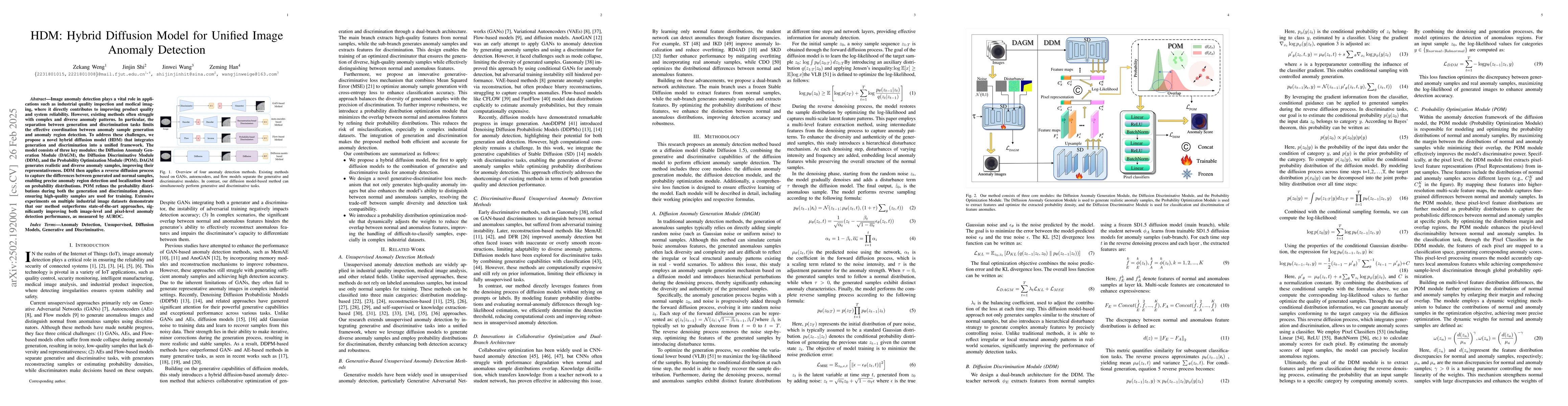 Thumbnail for HDM: Hybrid Diffusion Model for Unified Image Anomaly Detection