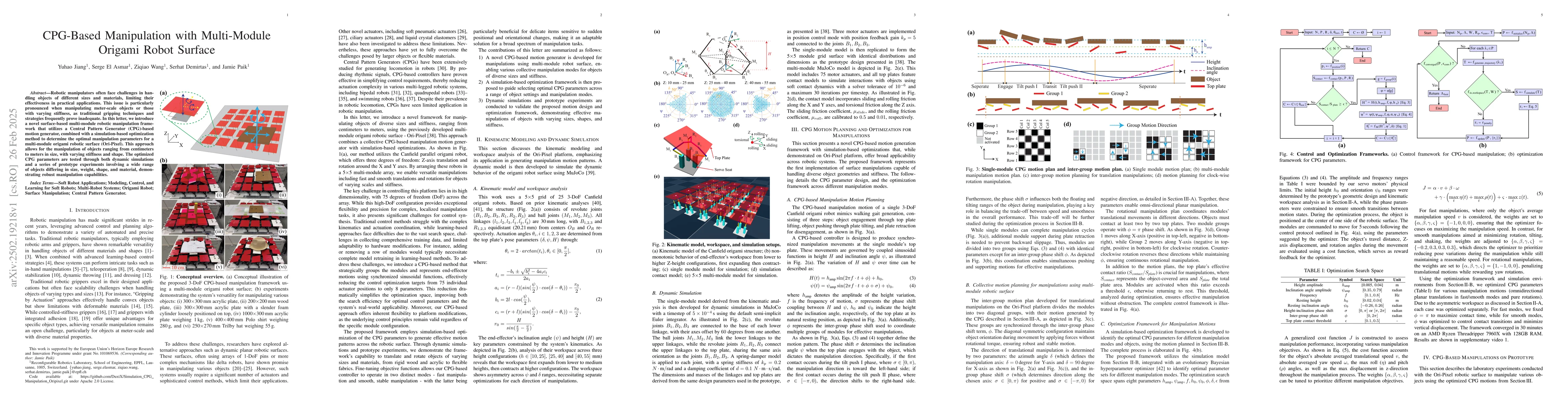 Thumbnail for CPG-Based Manipulation with Multi-Module Origami Robot Surface