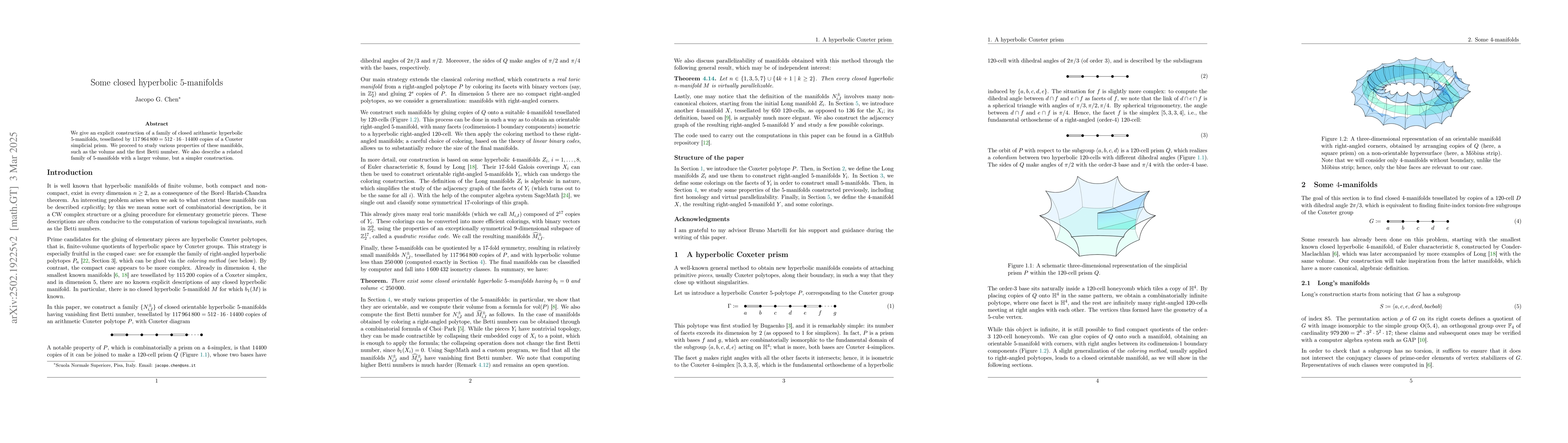Thumbnail for Some closed hyperbolic 5-manifolds
